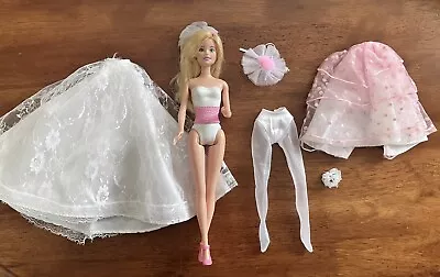 Barbie Doll Vintage 2013 Mattel Wedding Bride Bridal Veil Tights Garter Ring • $7.99