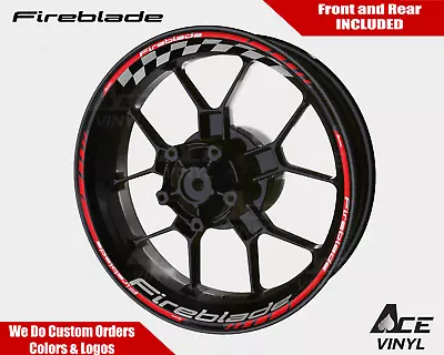 Honda Fireblade Wheel Decals Rim Stickers Tape Graphics Set 1000 RR 929 954 • $44.99