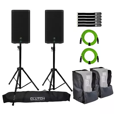 Mackie Thrash212 GO 12  Powered Speakers With Stands & Totes Duo Pack • $1099.40