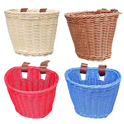 1pcs Bike Basket Woven Wicker Bike Basket Suitable For Boys And Girls • $22.74