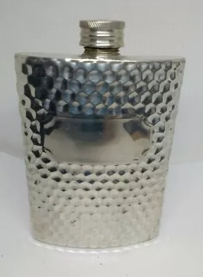 £10 • Buy Vintage English Pewter 3oz Hip Flask Made In Sheffield RUM