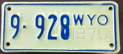 $4.99 • Buy 1975 Wyoming Motorcycle License Plate