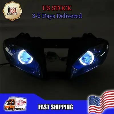$219.99 • Buy NT Front Headlight HALO Blue Angel Eye Fit For Yamaha 2008-2016 YZF R6 C014
