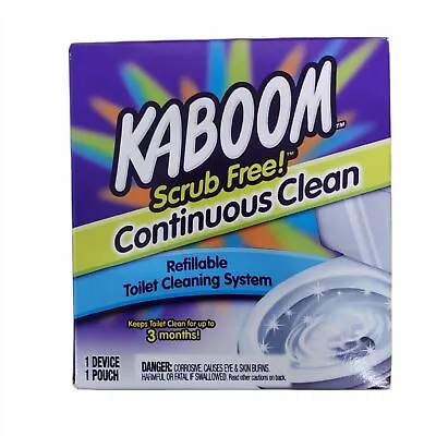 KABOOM Scrub Free Continuous Toilet Cleaning System 1 Device 1 Pouch • $13.56