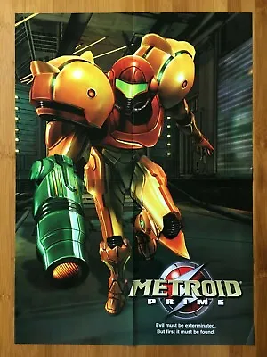 2002 Official Metroid Prime/Gamecube Console Foldout Poster Authentic Original • $44.99