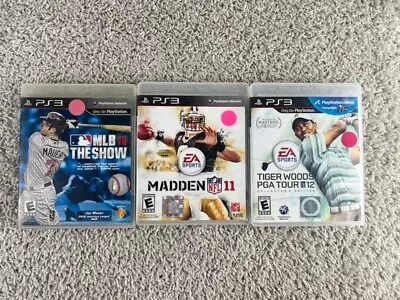 Lot Of 3 Sony PlayStation 3 PS3 Games - MLB - PGA - Madden • $8.90