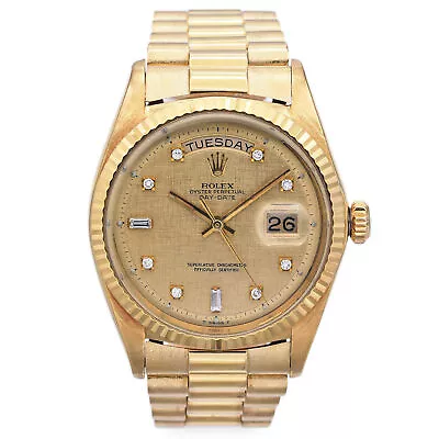 1967 Rolex President Day-Date 18K Gold Diamond Men's Automatic Watch Ref 1803 • $187.50