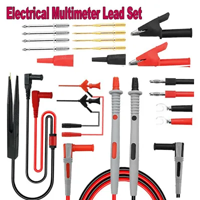 21 In 1 Multimeter Test Lead Kit For Fluke Meter Electrical Alligator Clip Probe • $19.99