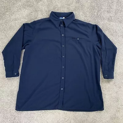 Vintage Venezia Jeans Womens Navy Blue Button Up Long Sleeve Shirt 18/20 • $18.69