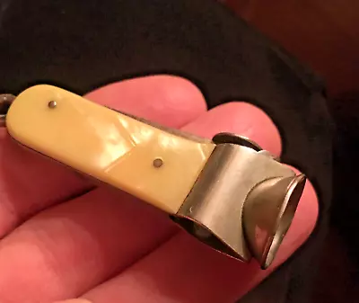 $25 • Buy Vintage Art Deco Mini Cigar V-Cutter With Lucite Handle