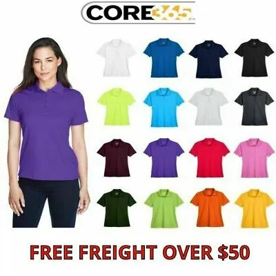 Core365 Womens Origin Short Sleeve Performance Piqué Polo 16 Colors XS-3XL 78181 • $13.49