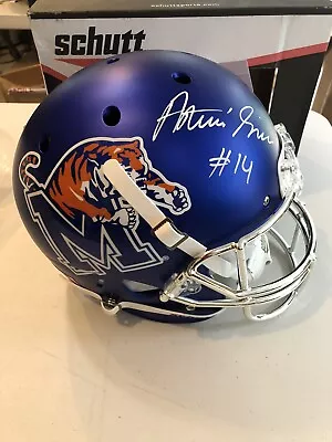 MEMPHIS TIGERS ANTONIO GIBSON #14 SIGNED SCHUTT F/S Replica HELMET JSA Chrome • $299.99