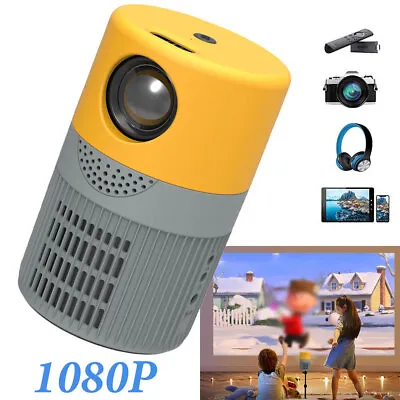 Portable Projector 1080P LED Mini Home Cinema Movie Theater Projector Multimedia • £37.99