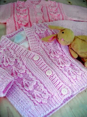 1245 Baby's Cardigans 16-26  Aran Vintage Knitting Pattern Reprint • £3.49