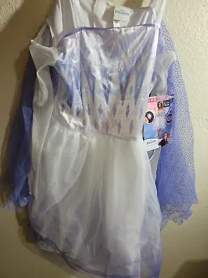 Kids Disney Frozen Elsa Deluxe Light Up Costume Dress No Headpiece M 7-8 • $18