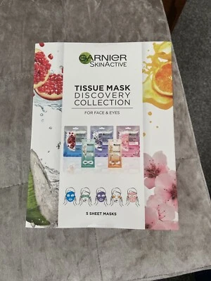 £3 • Buy Garnier Discovery Collection Tissue Mask Collection 5 Masks Per Pack See Photos