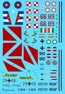 Hi Decals 1/72 MIKOYAN MiG-29A/B/G  FULCRUM  Soviet Jet Fighter • $9.99