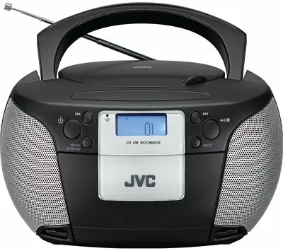 Jvc Rd-d220b Portable Boombox Black Cd Player Fm Radio Mains Or Battery Aux In  • £27.94