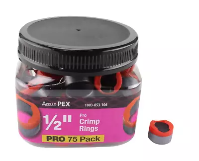 Apollo 1/2 In. Copper Pro Crimp Ring Pro Pack (75-Pack) • $34.04