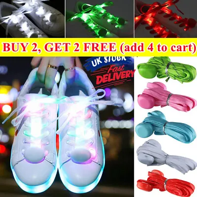 £7.99 • Buy Shoe Laces Platube Light Up Part Shoelaces Glow LED Flash Luminou Multi 5 Colour