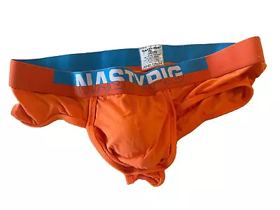 NASTY PIG PAIR OFf VINTAGE ORANGE STRTECH MODAL/SPANDEX BRIEFS XL • $39.95