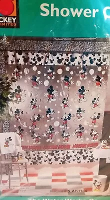 Vtg Mickey Unlimited Vinyl Shower Curtain Mickeys Antics New • $25.95