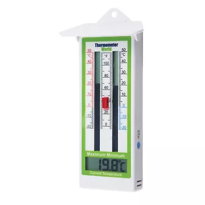 Digital Max Min Greenhouse Thermometer Garden Indoor Outdoor Wall Room - IN-058 • £13.95