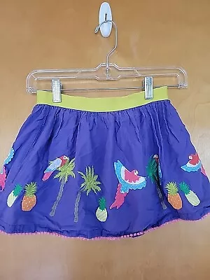 Mini Boden Parrot Applique Purple Skirt Size 2/3 • $12.11