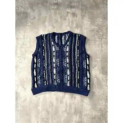 Vintage 3d Knit Sweater Vest Coogi Type • $50