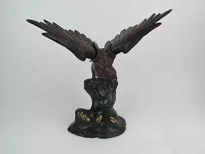 Vintage Japanese Cast Iron Eagle Hawk Statue Bird Prey Sculpture Metal Handmade  • $299.99