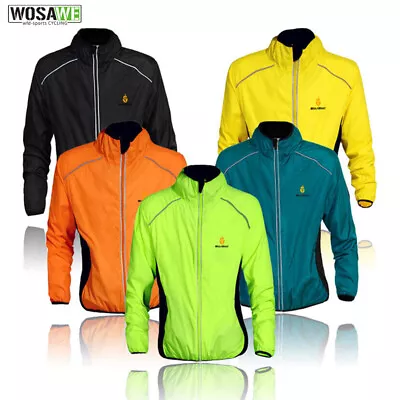 WOSAWE Cycling Jacket Windproof Waterproof MTB Bike Rain Coat Jerseys Reflective • $43.99