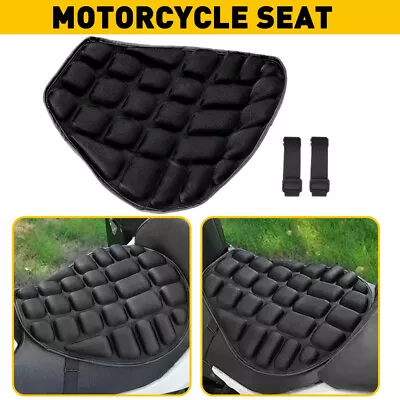 Motorcycle Gel Cushion Seat Fit Shock Pad Breathable Cover Pressure Relief • $16.99