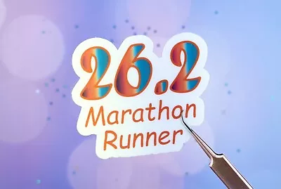 Marathon Sticker Runners Gift Water Bottle Laptop Vinyl Matte Finish • $3.50