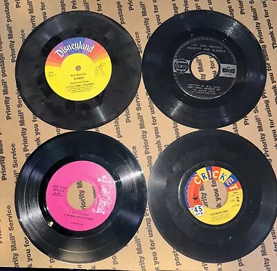 Vintage Vinyl Kids 45 Rpm 6 Lot Peter Pan Cricket • $4.99