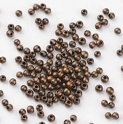 ROUND SPACER BEADS BRONZE PLATED 2mm 3mm 4mm TOP QUALITY • £2.89