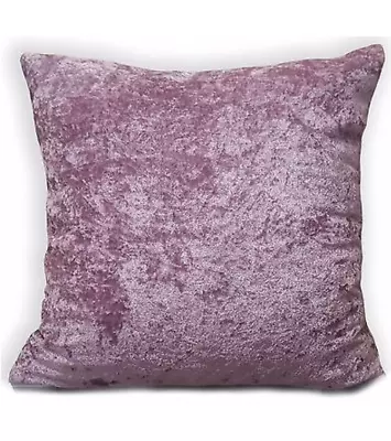 Cushion Cover Or Cushions Crush Velvet Fur Diamante Various Designs PINK 17x17  • £5.99