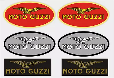 Moto Guzzi X 6 Decals Stickers Printed On Quality Vinyl & Laminated • $6.83