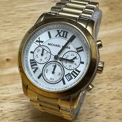 Michael Kors Quartz Watch MK-5916 Women Gold Tone Chronograph Analog New Battery • $37.99