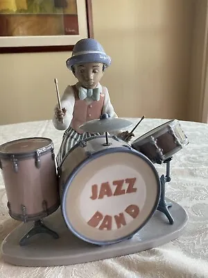 RETIRED 2018 ‘JAZZ DRUMS LLADRO’  PORCELAIN FIGURINE - Item#01005929 • $1500