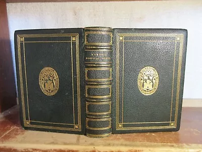 Old POETICAL WORKS OF LORD BYRON Leather Book 1870's? FINE BINDING ANTIQUE POEMS • £28.93