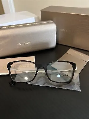 Bvlgari 4059-B 54[]17 Unisex Eyeglasses New W Box Brown Gold Italy 103 • $239.34