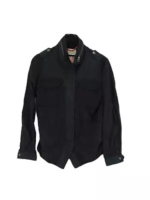 Maison Scotch Women's Jacket M Black Cotton With Polyester Bomber Jacket • £15.70