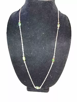 Sterling Silver Murano Glass Necklace • $19.95