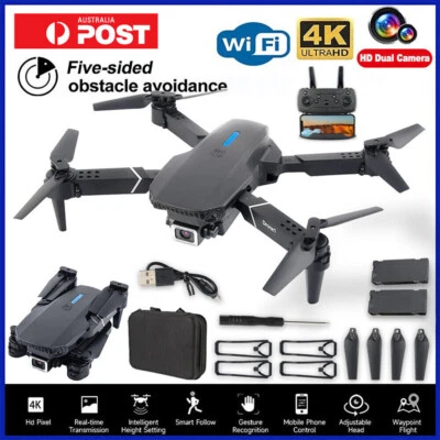 $54.99 • Buy 4K GPS Drone With HD Camera Drones WiFi FPV Foldable RC Quadcopter W/3Batteries