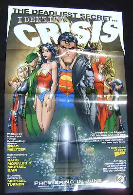 Identity Crisis Promotional Poster 2004 Michael Turner 22 X 34 Inches DC Comics • $49.95