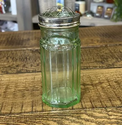 Rare Vintage Green Depression Glass Flower Frog Vase Beautiful Color • $41