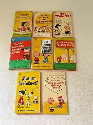 Vintage Charlie Brown 8 Paperback Comics 50s 60s Fawcett Crest Signet Color • $16.99