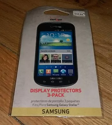 Verizon Cell Phone Smart Display Protectors 3-Pack Samsung Galaxy Stellar HTF  • $12.49