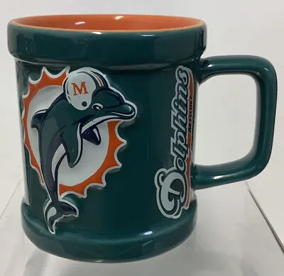 Miami Dolphins Vintage NFL Teal Orange 3D Ceramic Coffee Cup Mug • $12.45