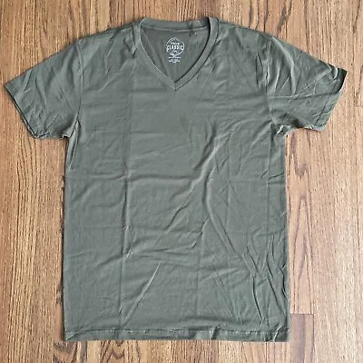 True Classic Premium Quality * V NECK * Tee T Shirt Mens MILITARY GREEN MEDIUM M • $14.18